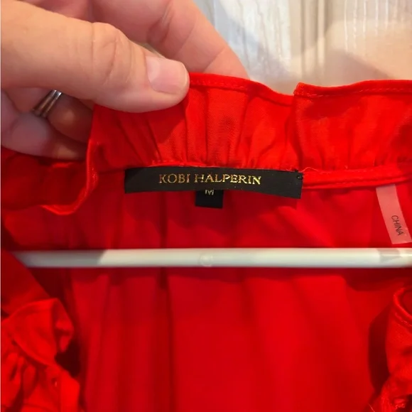 Kobi Halperin Torrence Tiered Midi-Dress Midi Dress Long Balloon Sleeves Ruffles - Picture 5 of 13